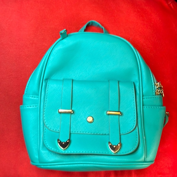 Handbags - Teal mini purse / backpack